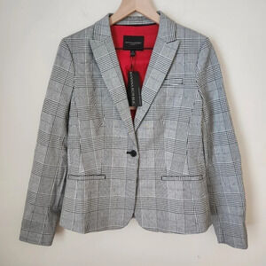 NWT Banana Republic | Classic Fit Machine Wash Single Button Plaid Blazer - Sz 6